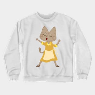 Waitress cat Crewneck Sweatshirt